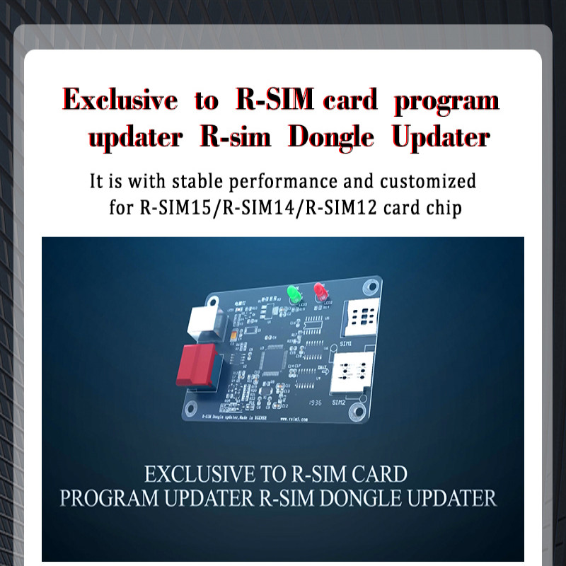 Exclusive to RSIM card program updater For 12+1415 Rsim Dongle