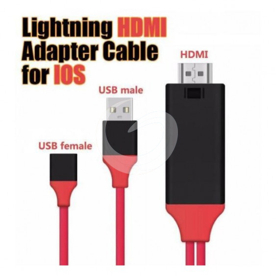 Lightning to HDMI,iPhone to HDMI Cable 6.5ft 1080P Digital AV Adapter HDTV Cable  for iPhone,iPad,iPod,Plug and Play by TESSINNew