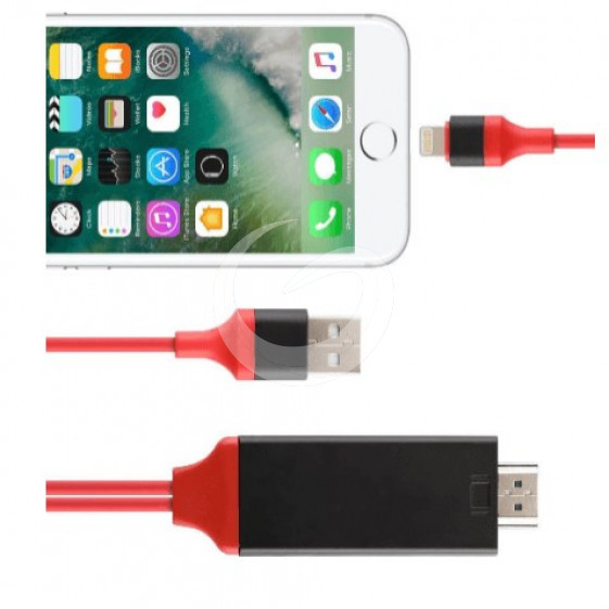 Lightning to HDMI,iPhone to HDMI Cable 6.5ft 1080P Digital AV Adapter